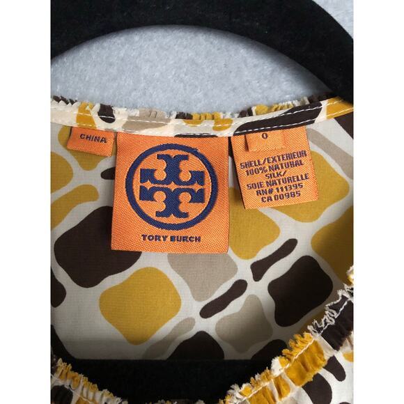 Tory Burch Micro Ruffle Top Women's Size 0 Sleeveless - Picture 2 of 5